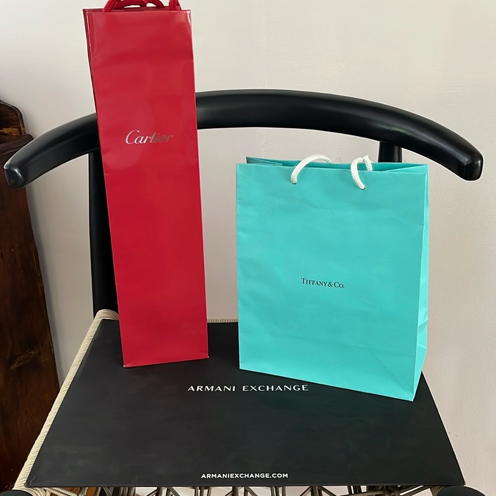 Cartier Tiffany Armani Exchange Shipping Bag Bundle